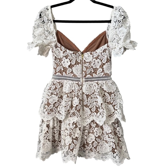 Self-Portrait White Lace Mini Dress • US 4 - Picture 6 of 9